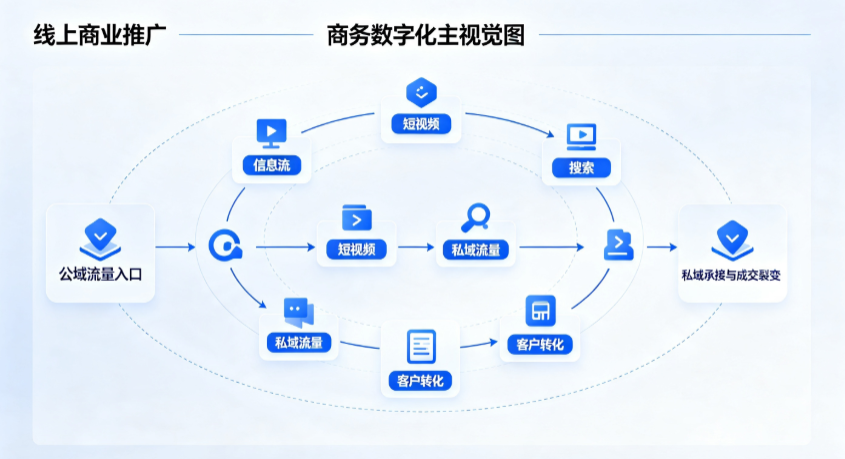 岳麓区线上商业推广怎么做？全域流量闭环搭建与低成本转化实战指南